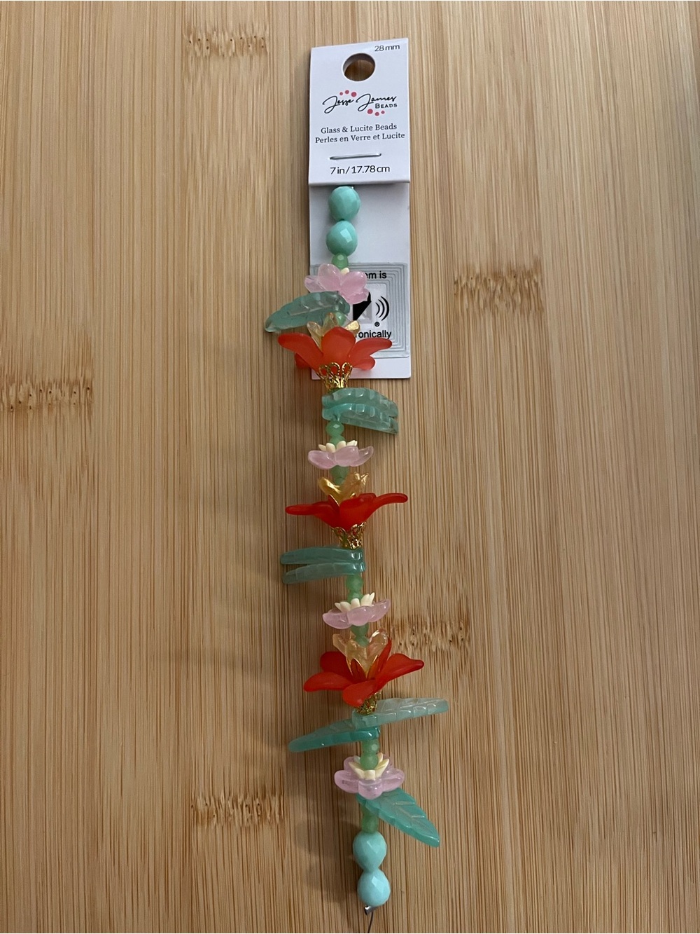 Flower Charms Glass & Lucite Beads